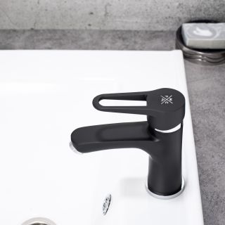 Смеситель для раковины РМС SL77BL-001F чёрный